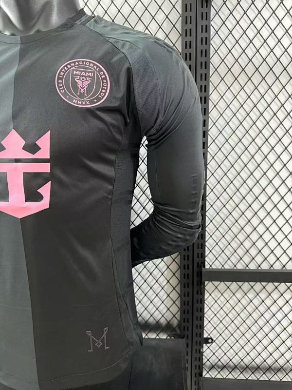 Inter Miami Visitante Versión Jugador 2025/26 (Negra, Manga Larga) 7
