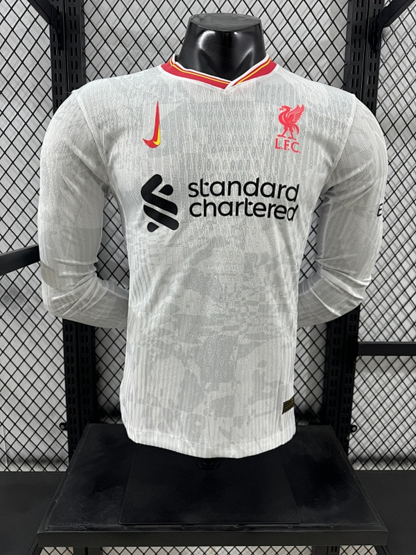 Liverpool Tercera Versión Jugador 2024/25 (Blanca, Manga Larga)