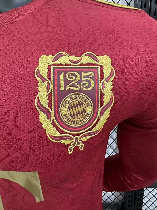 Bayern Munich 125 Aniversario Versión Jugador (Roja, Manga Larga) 5