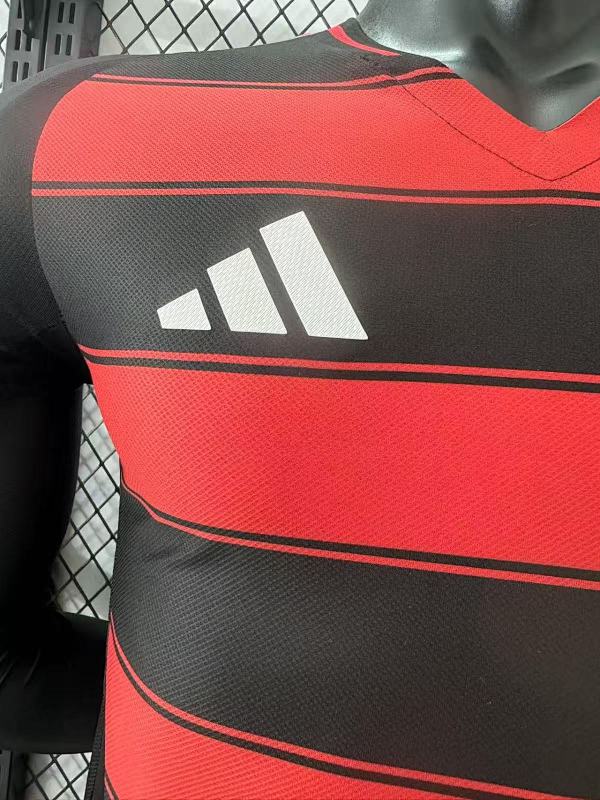 Flamengo Local Versión Jugador 2025/26 (Roja, Manga Larga) 4
