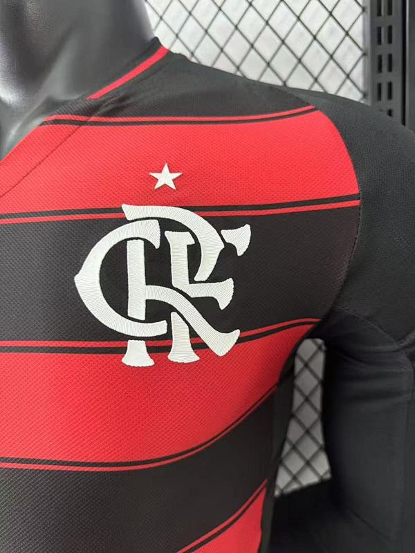 Flamengo Local Versión Jugador 2025/26 (Roja, Manga Larga) 5