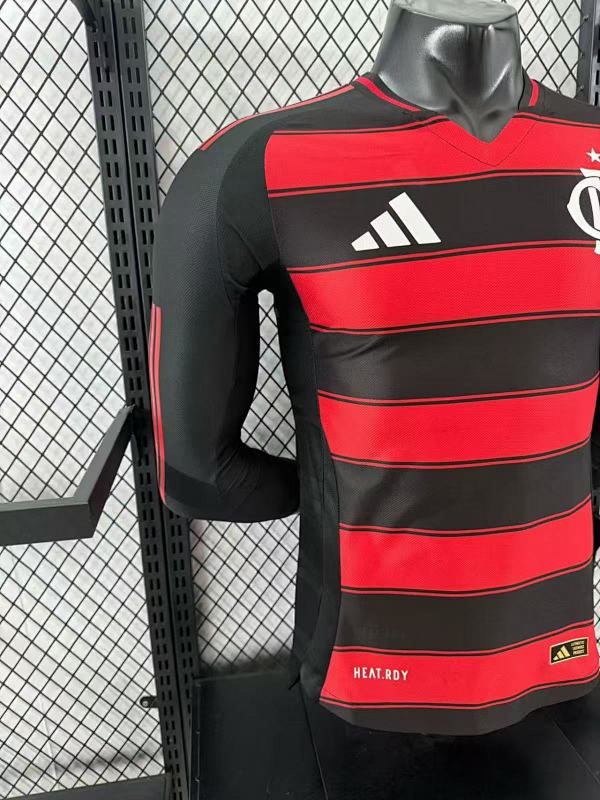 Flamengo Local Versión Jugador 2025/26 (Roja, Manga Larga) 6