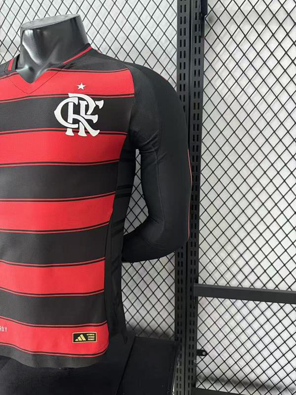 Flamengo Local Versión Jugador 2025/26 (Roja, Manga Larga) 7