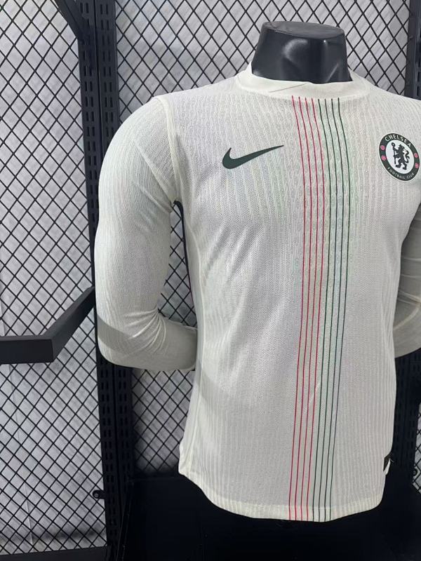Chelsea Visitante Versión Jugador 2025/26 (Blanca, Manga Larga) 6