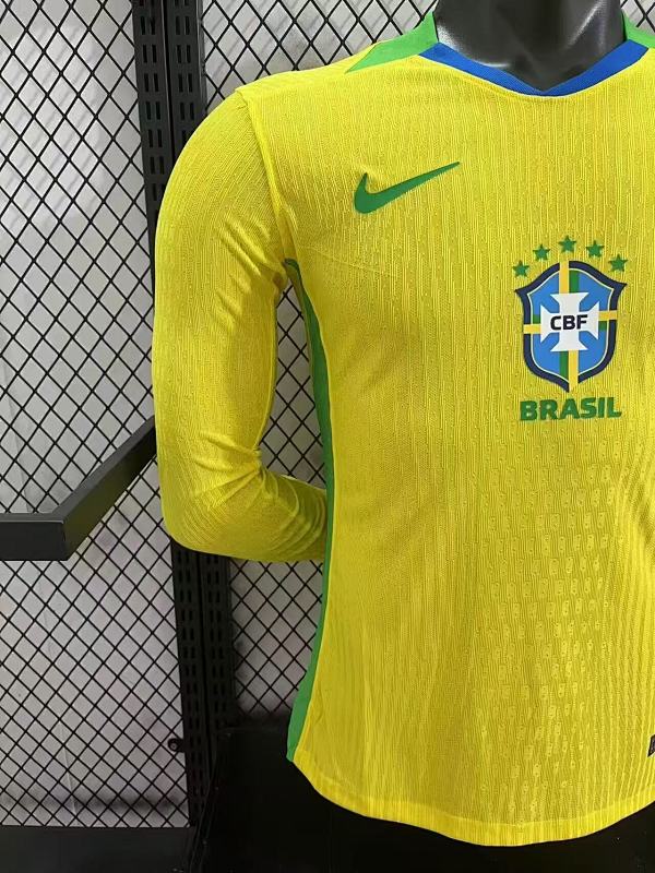 Brasil Local Versión Jugador 2025/26 (Amarilla, Manga Larga) 5