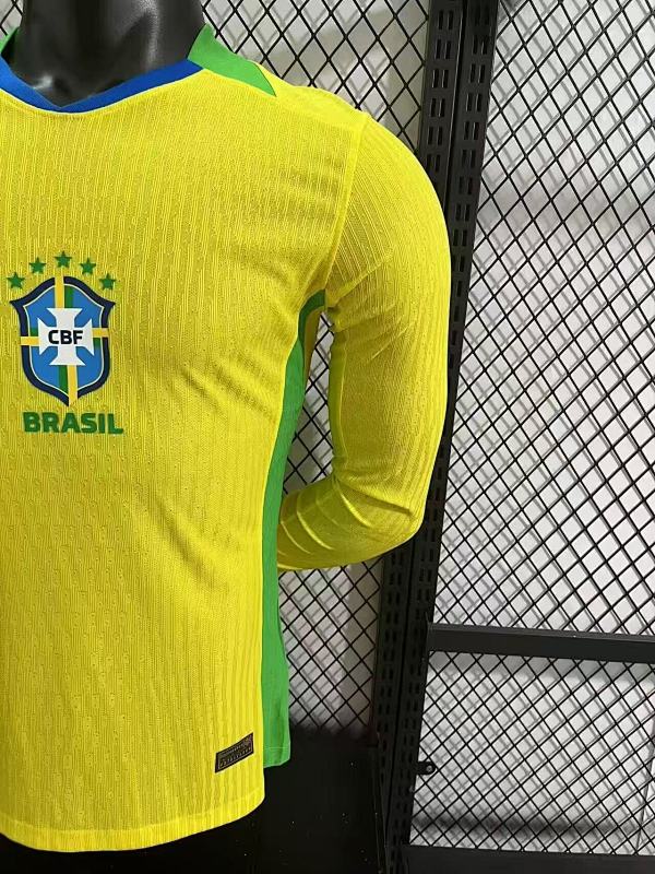 Brasil Local Versión Jugador 2025/26 (Amarilla, Manga Larga) 6