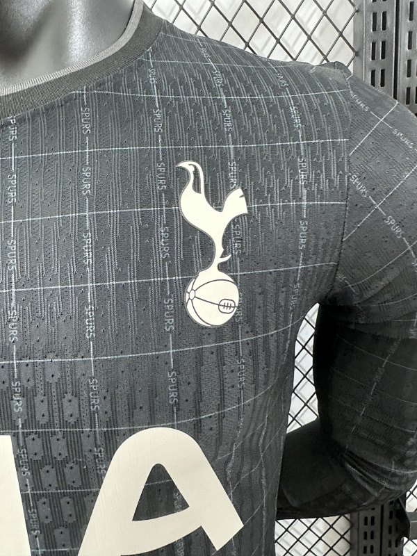Tottenham Hotspur Visitante Versión Jugador 2025/26 (Negra, Manga Larga) 5