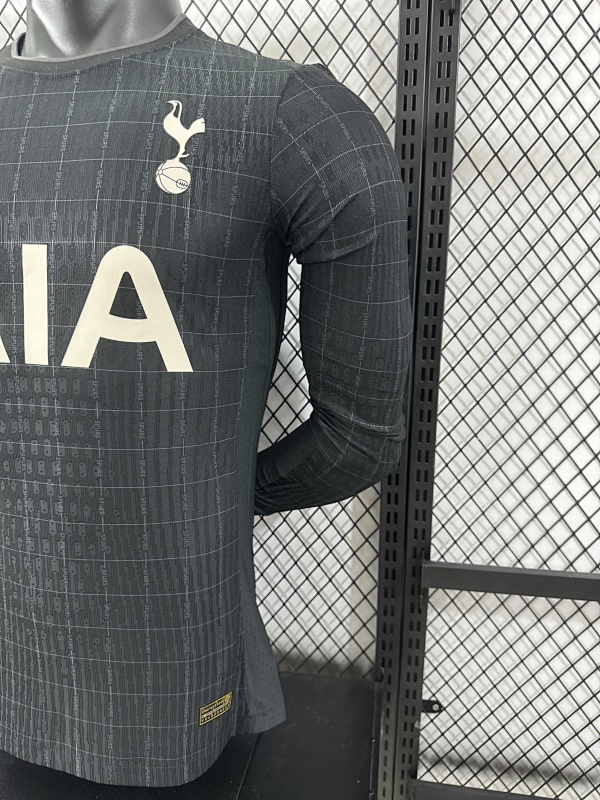 Tottenham Hotspur Visitante Versión Jugador 2025/26 (Negra, Manga Larga) 7