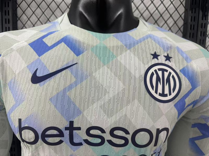 Inter Milan Visitante Versión Jugador 2025/26 (Blanca, Manga Larga) 3