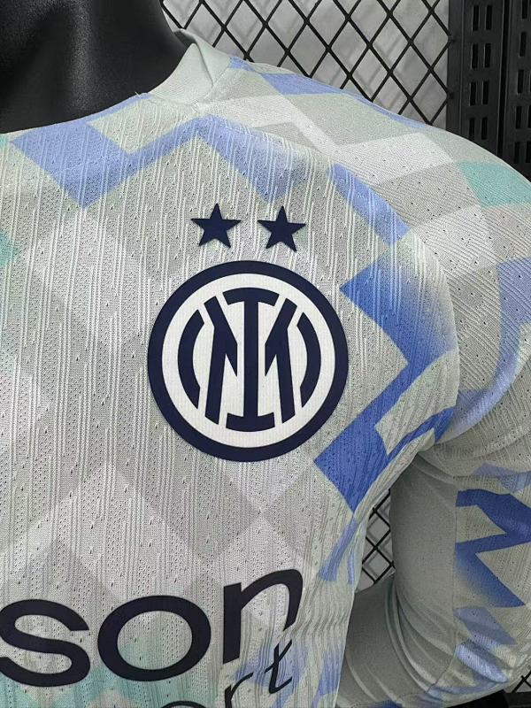 Inter Milan Visitante Versión Jugador 2025/26 (Blanca, Manga Larga) 5