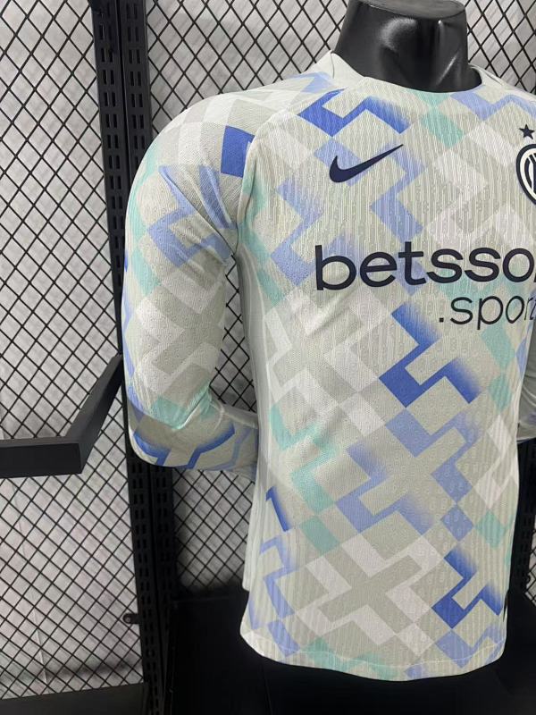 Inter Milan Visitante Versión Jugador 2025/26 (Blanca, Manga Larga) 6