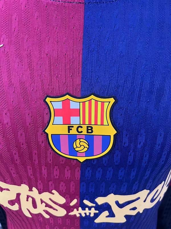 FC Barcelona Local Versión Jugador 2024/25 (Granate y Azul, Manga Larga) 5