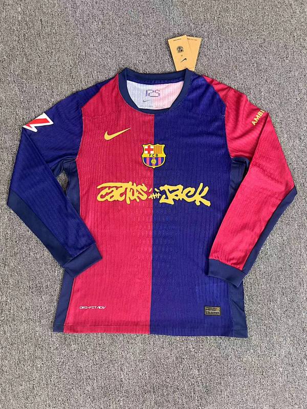FC Barcelona Local Versión Jugador 2024/25 (Granate y Azul, Manga Larga) 8