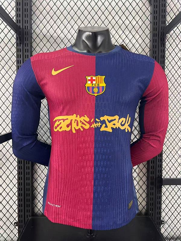 FC Barcelona Local Versión Jugador (Granate, Manga Larga)