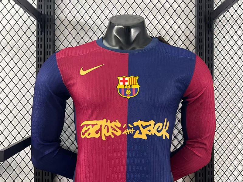 FC Barcelona Local Versión Jugador (Granate, Manga Larga) 4