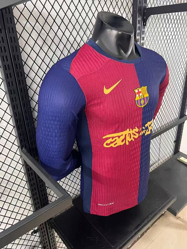FC Barcelona Local Versión Jugador (Granate, Manga Larga) 7