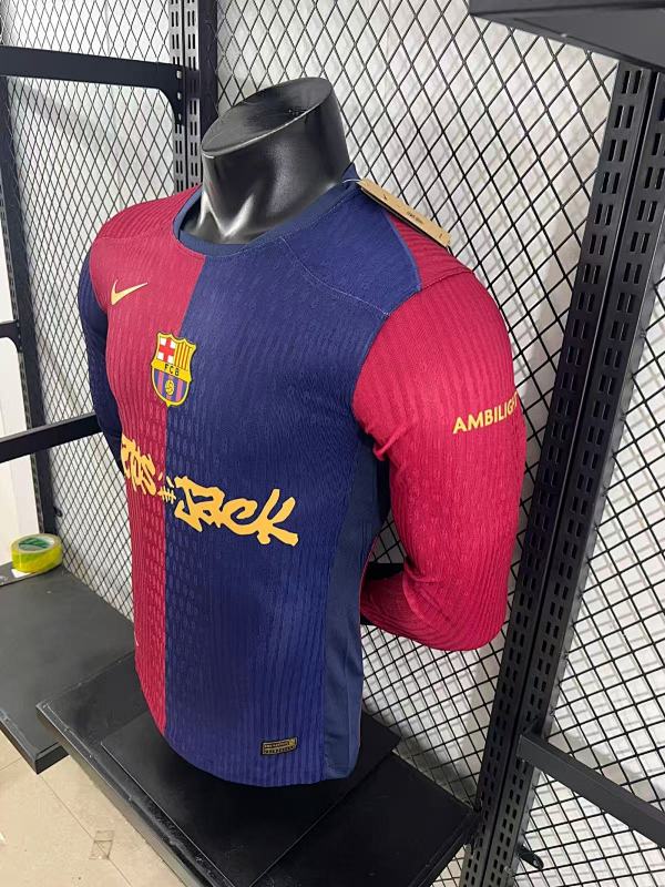 FC Barcelona Local Versión Jugador (Granate, Manga Larga) 8