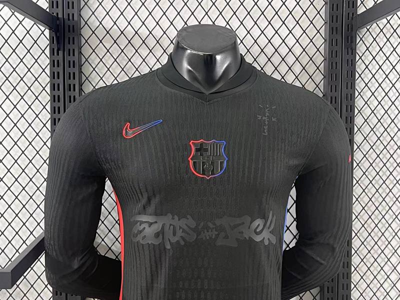 FC Barcelona Visitante Versión Jugador (Negra, Manga Larga) 3