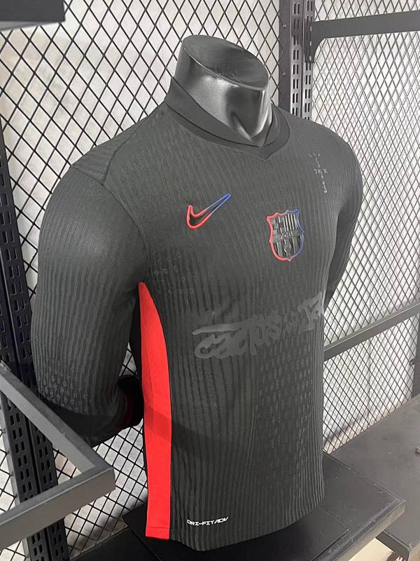 FC Barcelona Visitante Versión Jugador (Negra, Manga Larga) 6