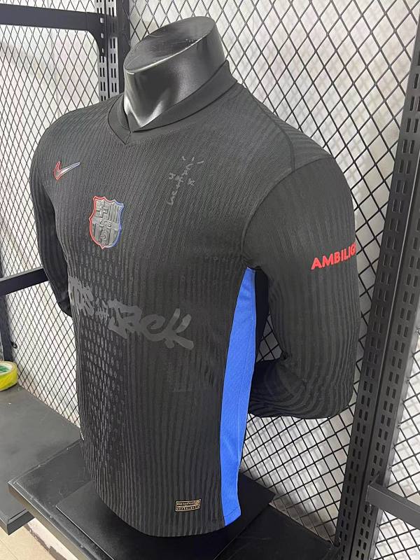 FC Barcelona Visitante Versión Jugador (Negra, Manga Larga) 7