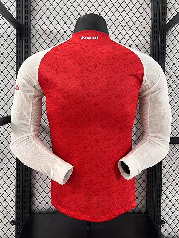 Arsenal Local Versión Jugador 2025/26 (Roja, Manga Larga) 2