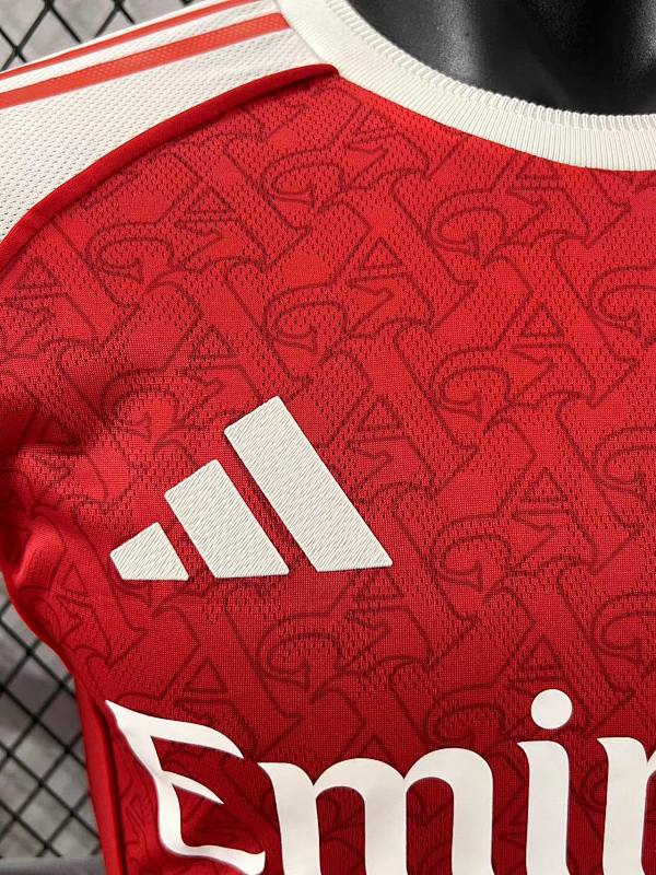 Arsenal Local Versión Jugador 2025/26 (Roja, Manga Larga) 4