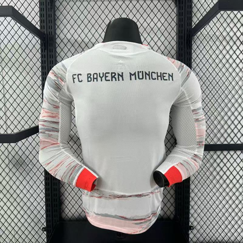 Bayern Munich Visitante Versión Jugador 2025/26 (Blanca, Manga Larga) 2