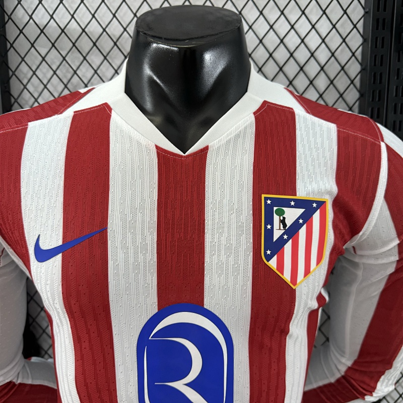 Atletico Madrid Local Versión Jugador 2025/26 (Roja, Manga Larga) 3