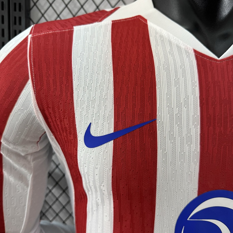 Atletico Madrid Local Versión Jugador 2025/26 (Roja, Manga Larga) 4