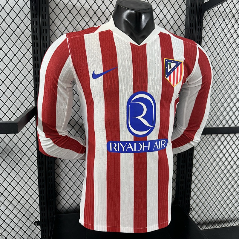 Atletico Madrid Local Versión Jugador 2025/26 (Roja, Manga Larga) 6
