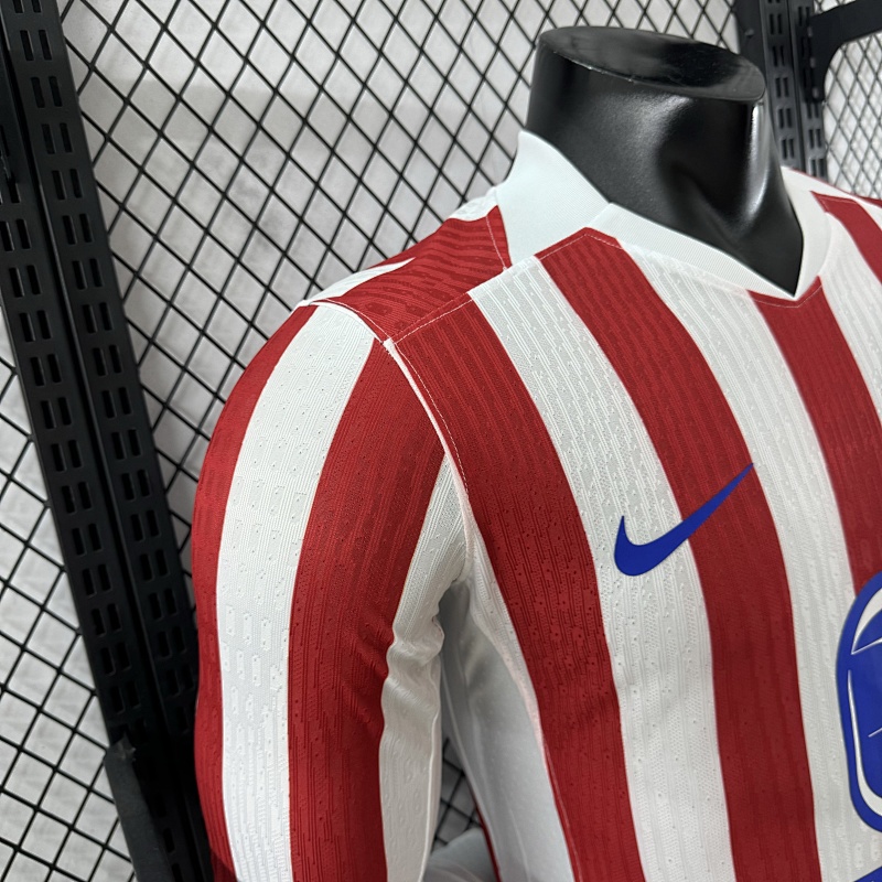 Atletico Madrid Local Versión Jugador 2025/26 (Roja, Manga Larga) 8