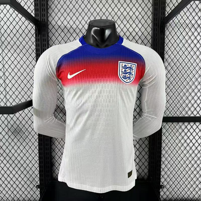 Inglaterra Local Versión Jugador 2025/26 (Blanca, Manga Larga)
