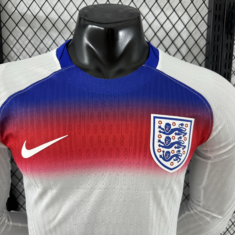 Inglaterra Local Versión Jugador 2025/26 (Blanca, Manga Larga) 4