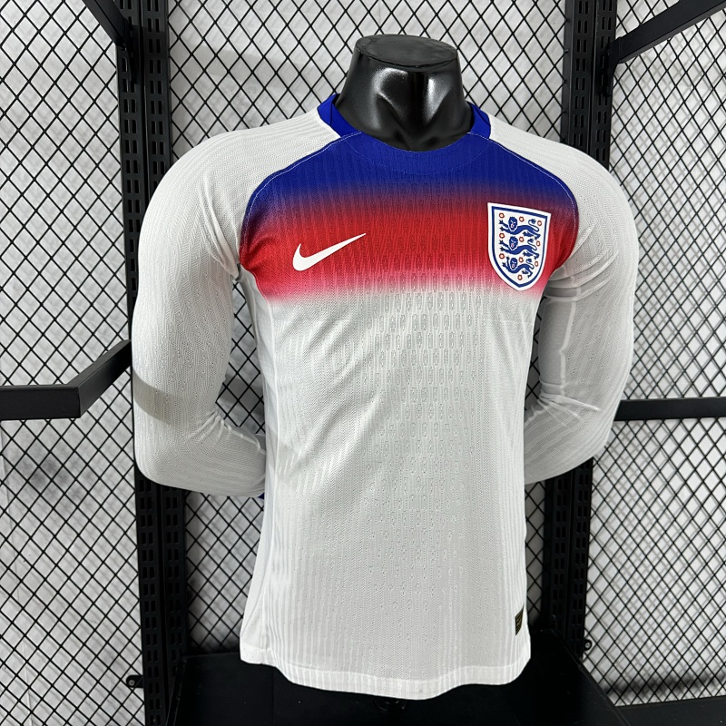 Inglaterra Local Versión Jugador 2025/26 (Blanca, Manga Larga) 7