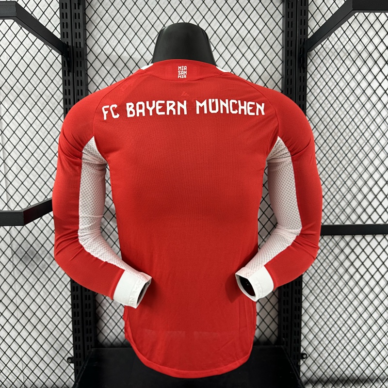 Bayern Munich Local Versión Jugador 2025/26 (Roja, Manga Larga) 2