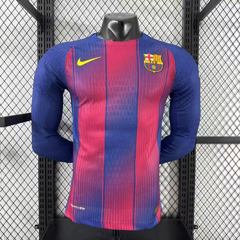 FC Barcelona Local Versión Jugador 2025/26 (Azul, Manga Larga)