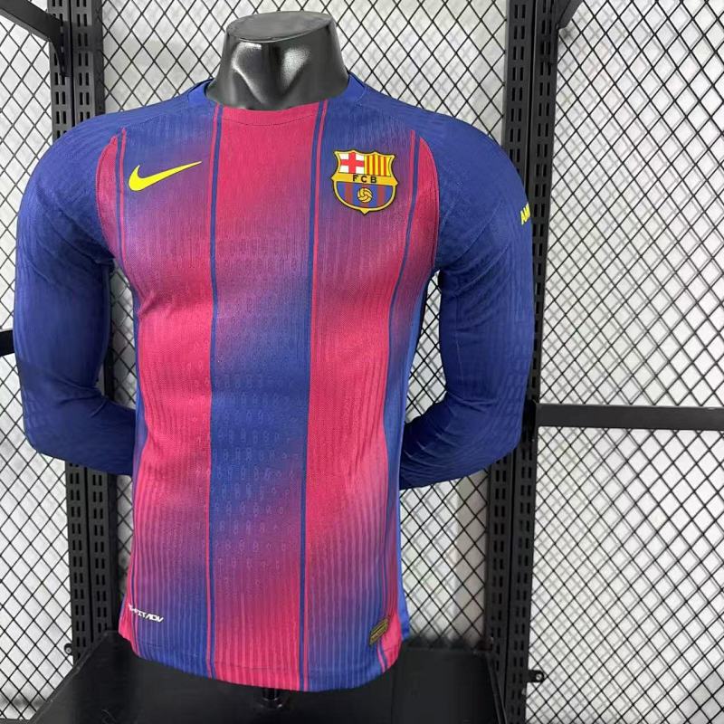 FC Barcelona Local Versión Jugador 2025/26 (Azul, Manga Larga) 4