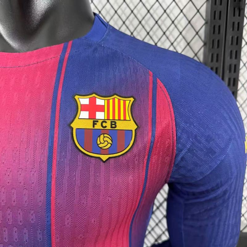 FC Barcelona Local Versión Jugador 2025/26 (Azul, Manga Larga) 7