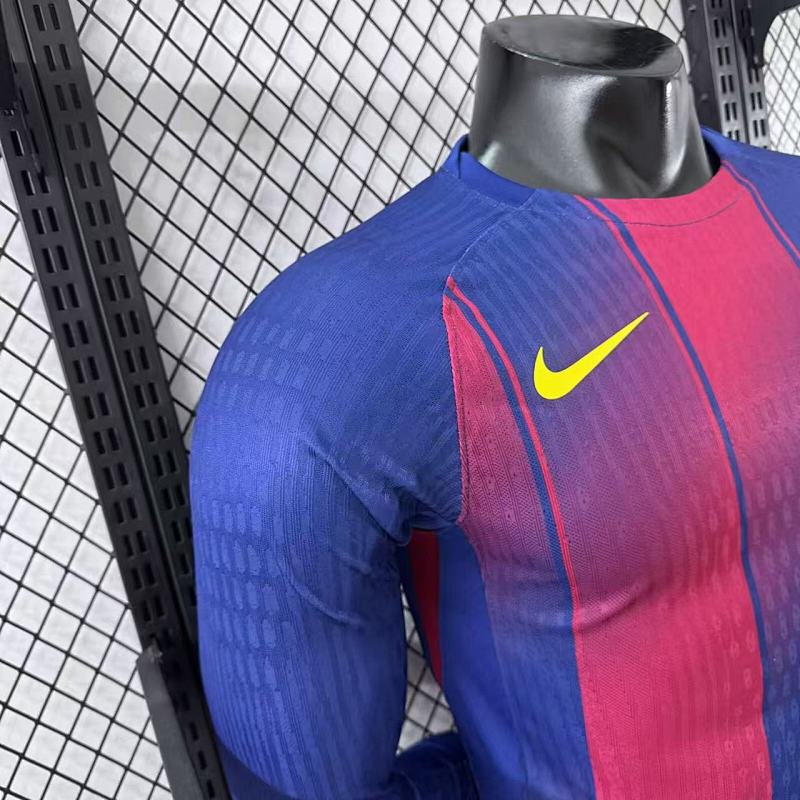 FC Barcelona Local Versión Jugador 2025/26 (Azul, Manga Larga) 8