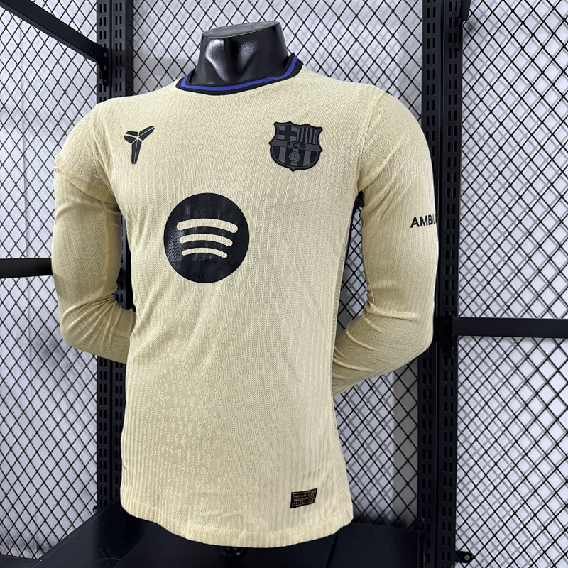 FC Barcelona Visitante Versión Jugador 2025/26 (Beige, Manga Larga) 6