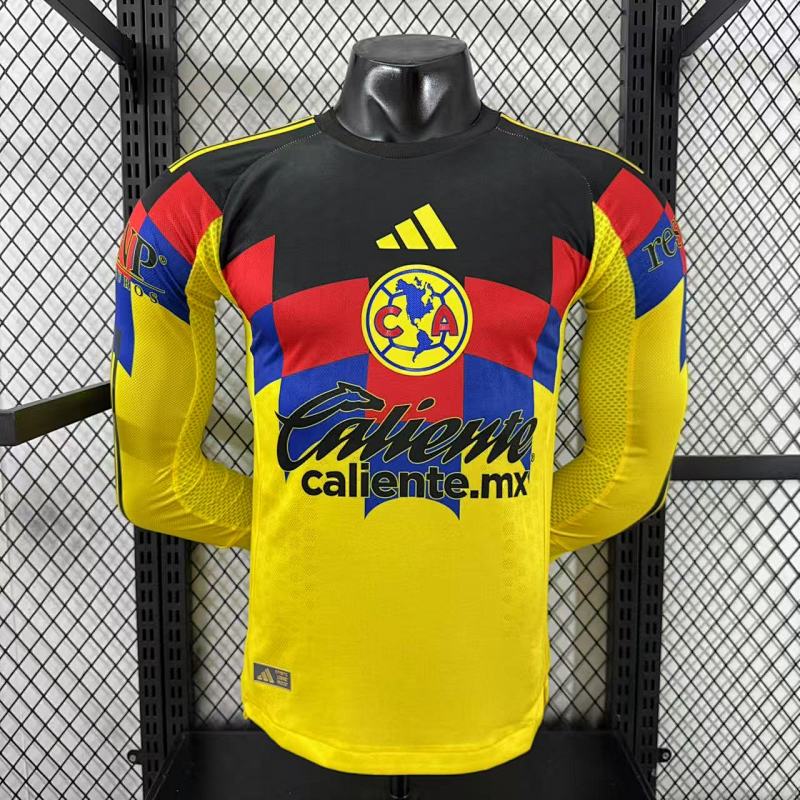 Club America Local Versión Jugador 2025/26 (Amarilla, Manga Larga)