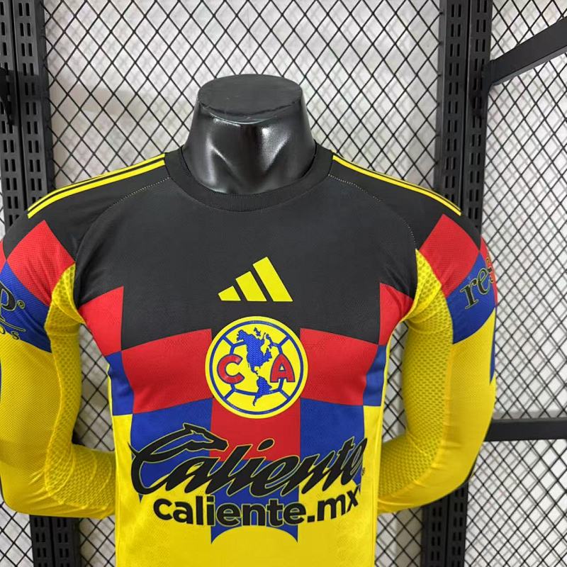 Club America Local Versión Jugador 2025/26 (Amarilla, Manga Larga) 3