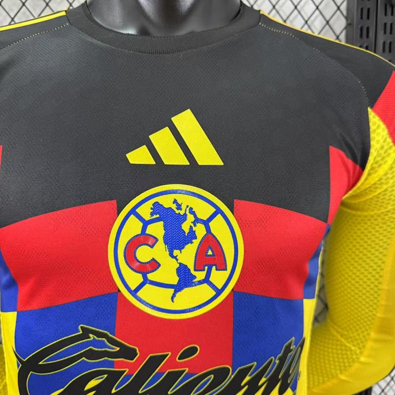 Club America Local Versión Jugador 2025/26 (Amarilla, Manga Larga) 4