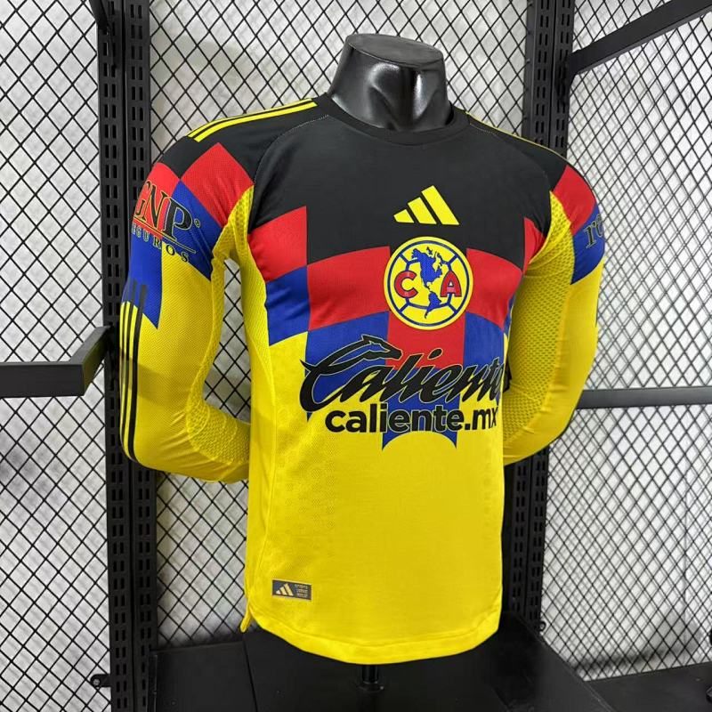 Club America Local Versión Jugador 2025/26 (Amarilla, Manga Larga) 5