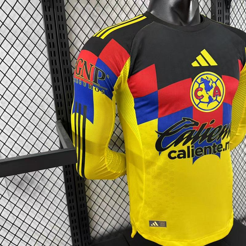 Club America Local Versión Jugador 2025/26 (Amarilla, Manga Larga) 7