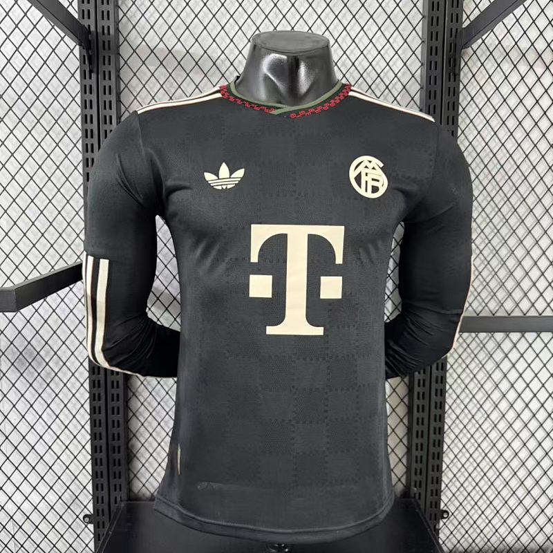 Bayern Munich Tercera Versión Jugador 2025/26 (Negra, Manga Larga)