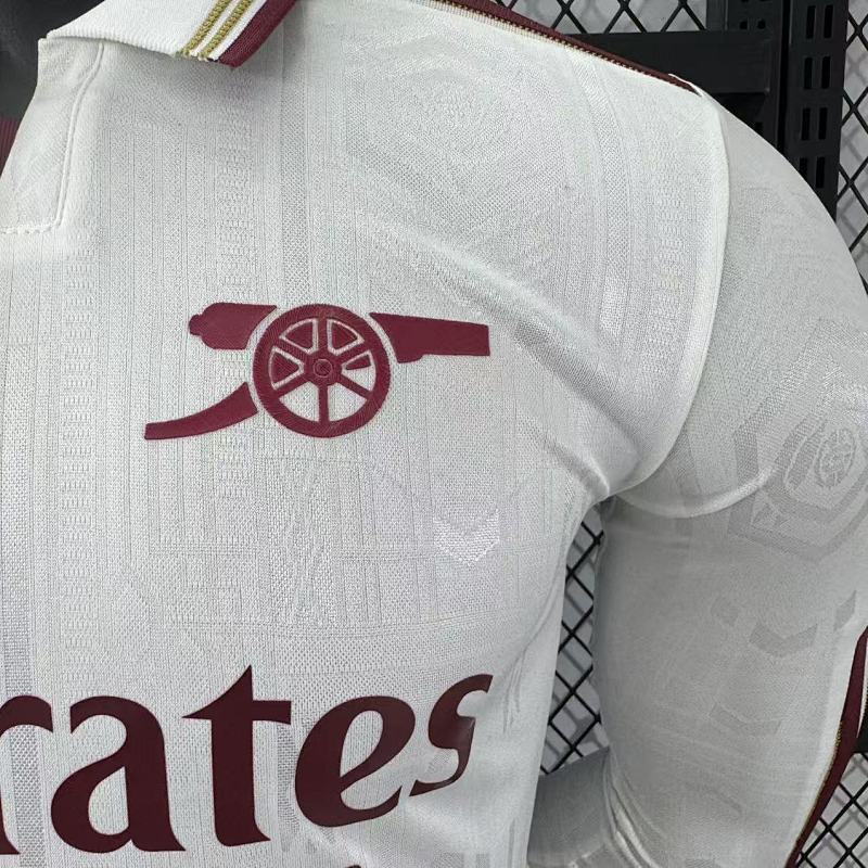 Arsenal Visitante Versión Jugador 2025/26 (Blanca, Manga Larga) 5