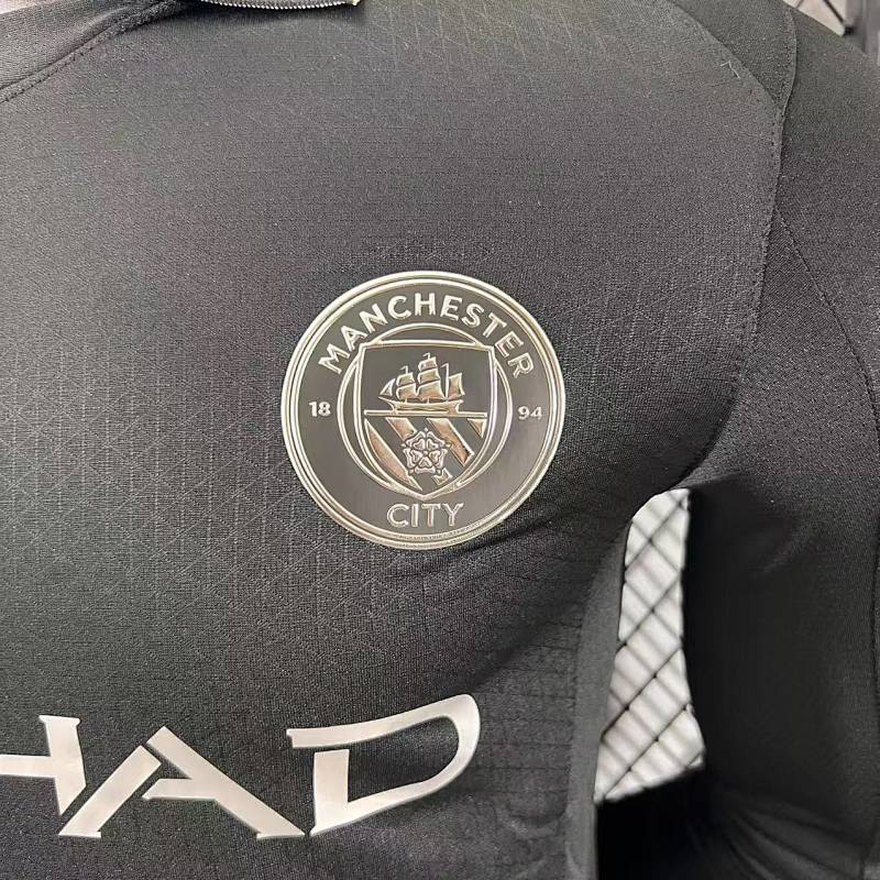 Manchester City Visitante Versión Jugador 2025/26 (Negra, Manga Larga) 4