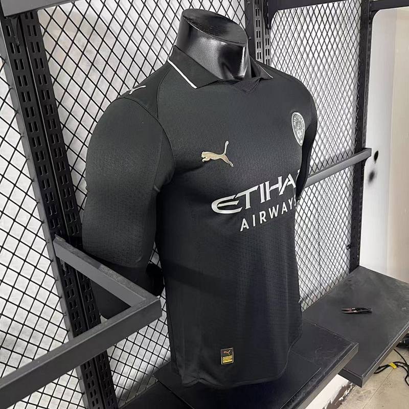 Manchester City Visitante Versión Jugador 2025/26 (Negra, Manga Larga) 5