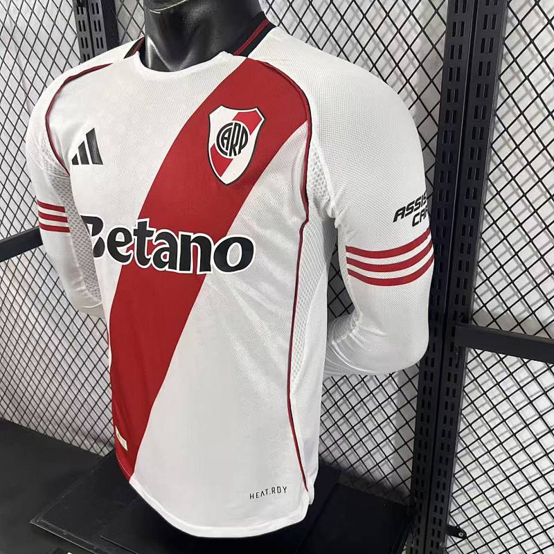 River Plate Local Versión Jugador 2025/26 (Blanca, Manga Larga) 7